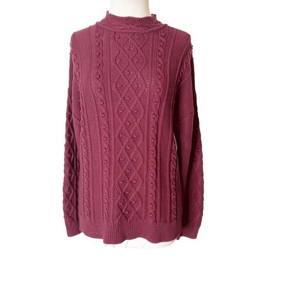 Amour Vert Demiah Organic Cotton Sweater in Zinfandel - Picture 7 of 7
